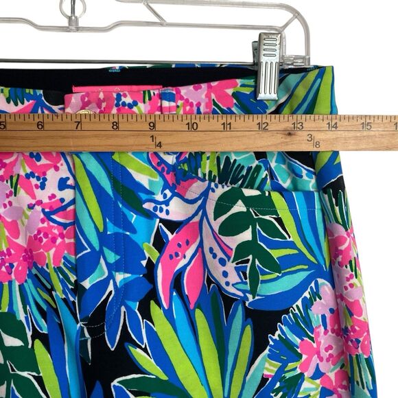 Lilly Pulitzer Pants Size 4 Multicolor Floral Tropical Straight Stretch Pockets - Picture 2 of 12